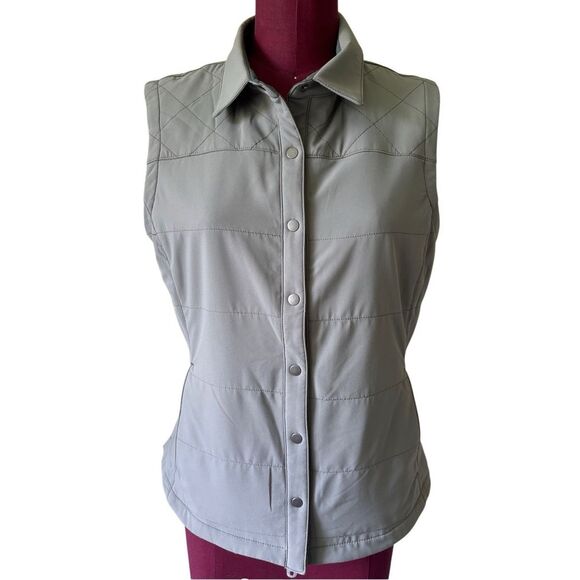 KUHL Women’s Aurora Vest size M Snap Front Seafoam Blue Green Gray - Picture 4 of 15